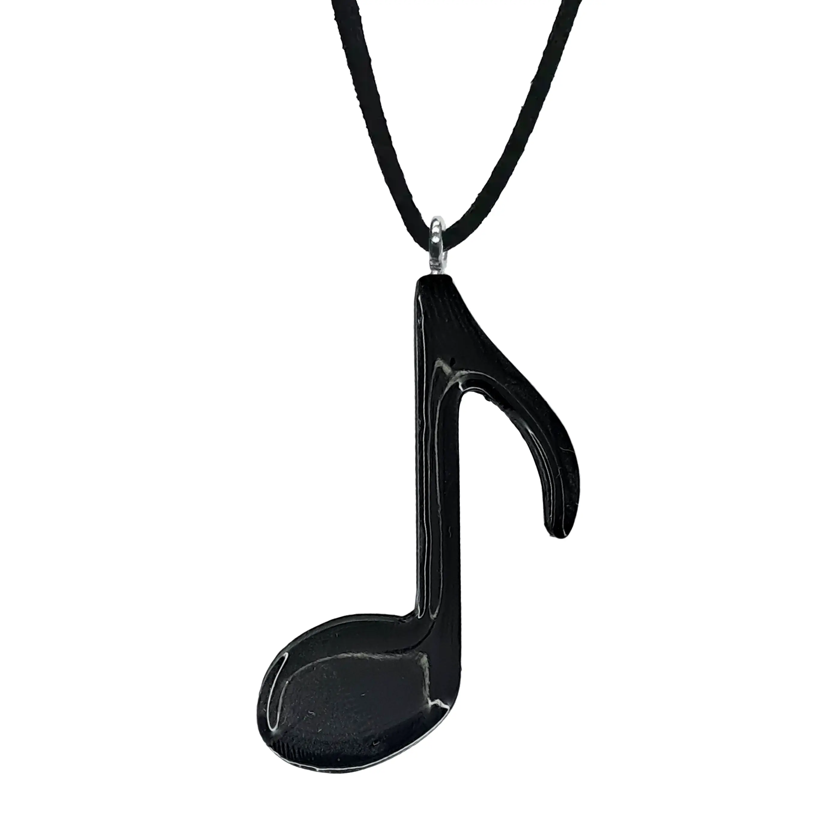 گردنبند طرح نت چنگ کد r3459 مشکی و رزینی