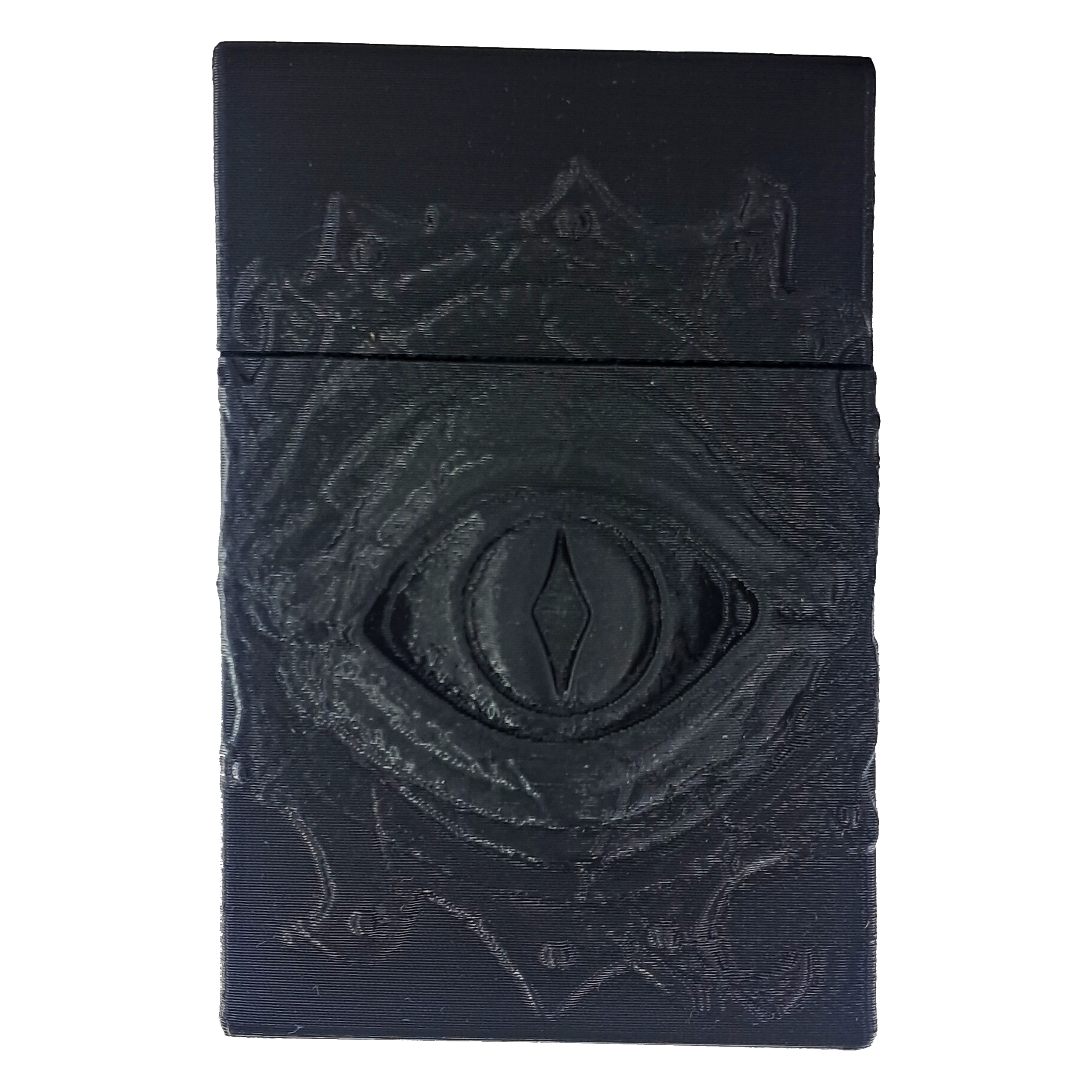 جعبه سیگار طرح چشم اژدها رنگ مشکی - خرید تکی و عمده جاسیگار از کاژین