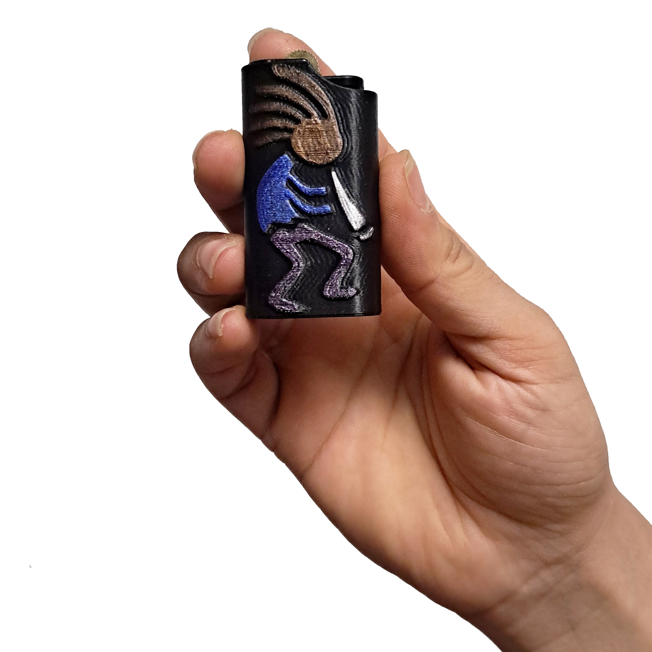 فندک طرح شیپور و رقص رنگ مشکی دست مدل