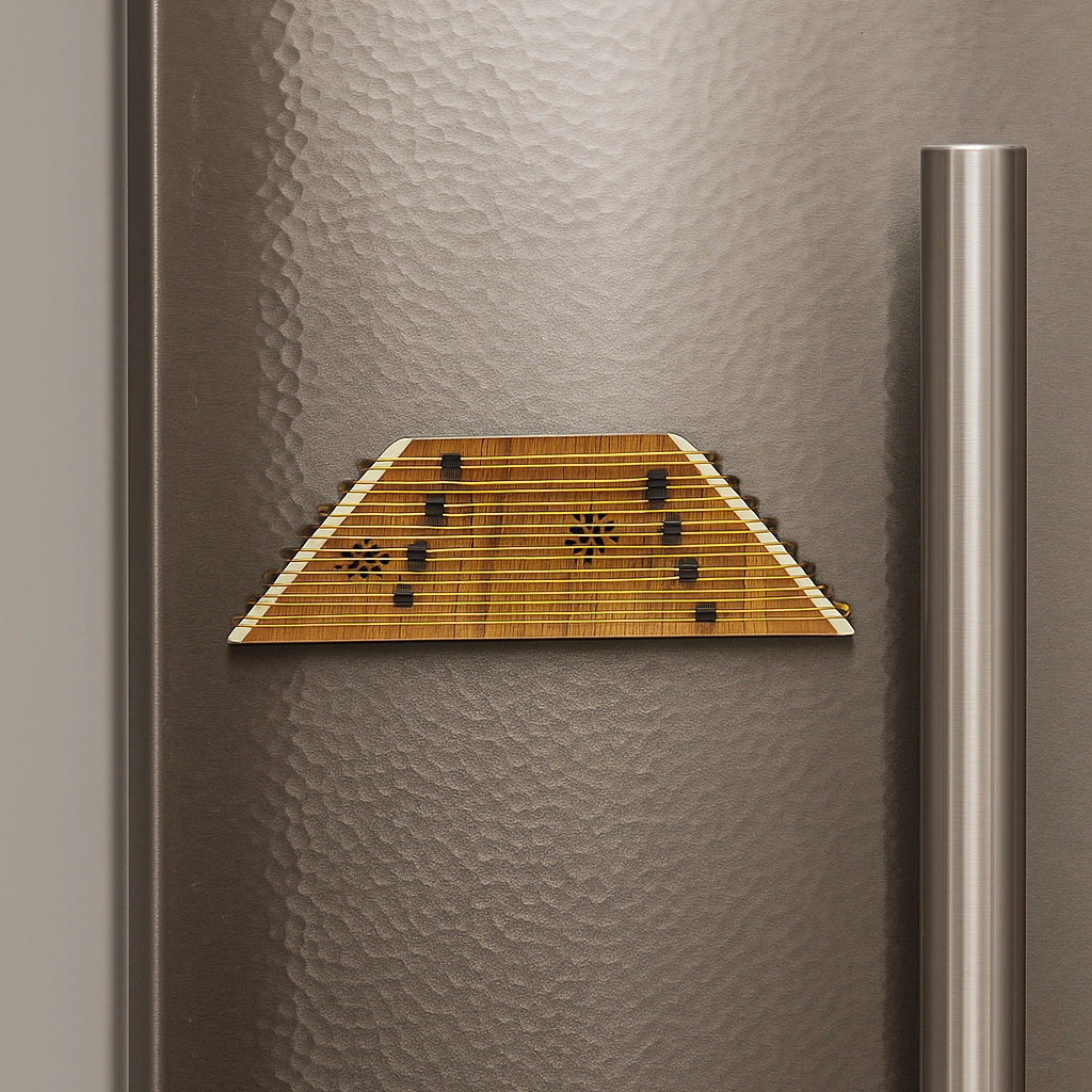 مگنت طرح سنتور چوبی رو یخچال