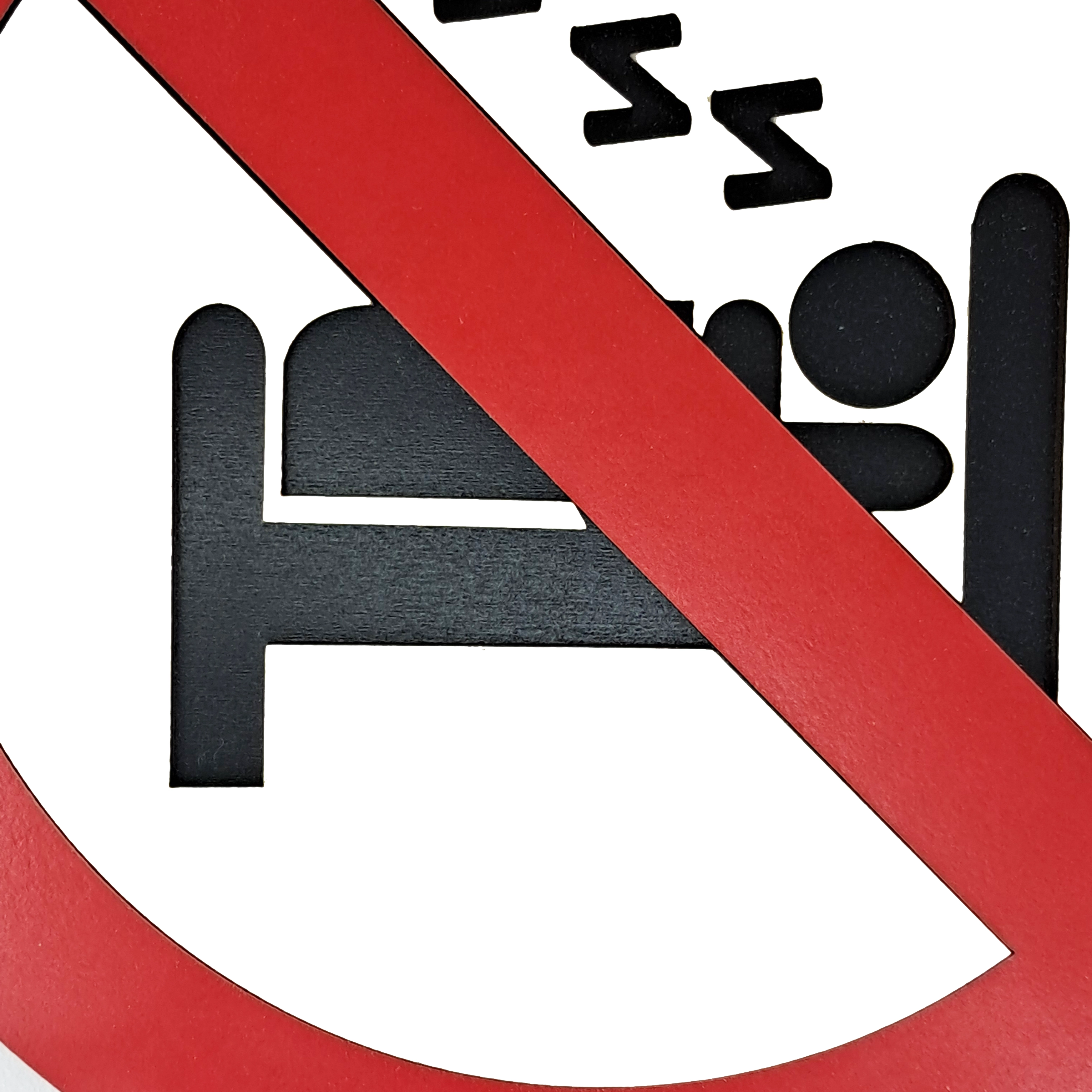 تابلو اخطاری خوابیدن ممنوع از نمای نزدیک