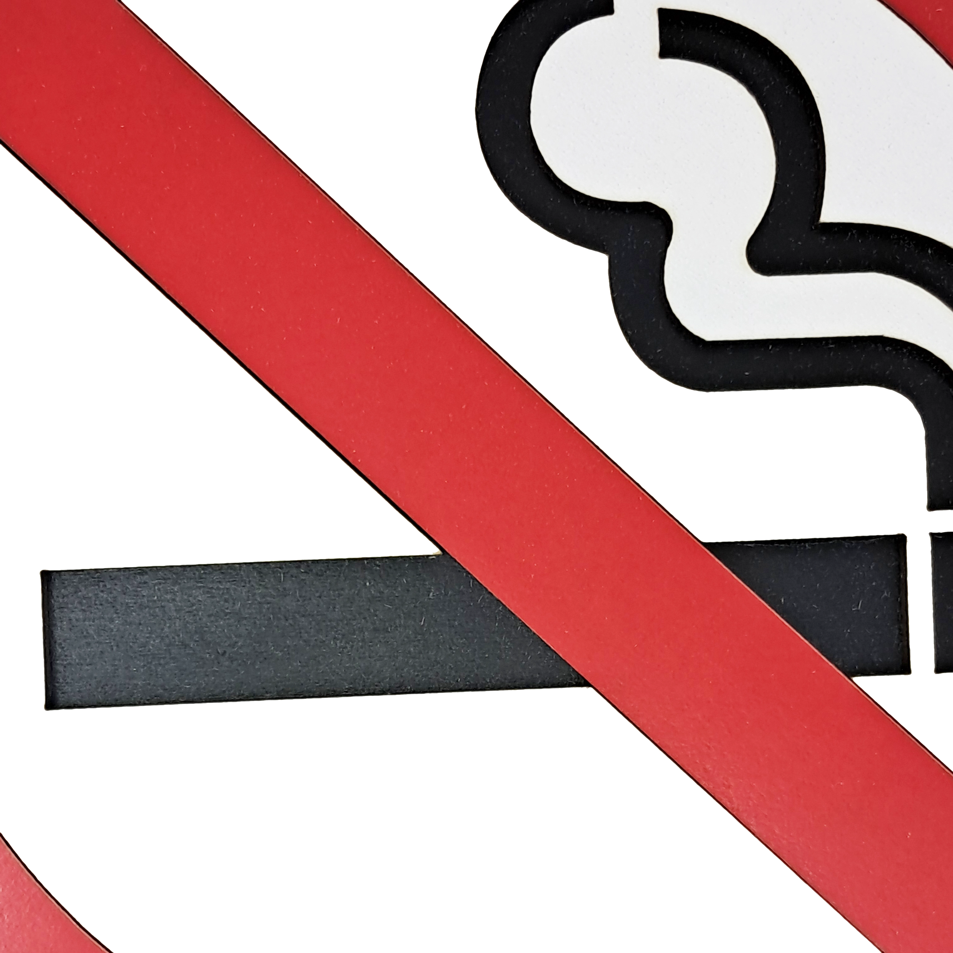 تابلو اخطاری چوبی سیگار ممنوع از نمای نزدیک - کاژین