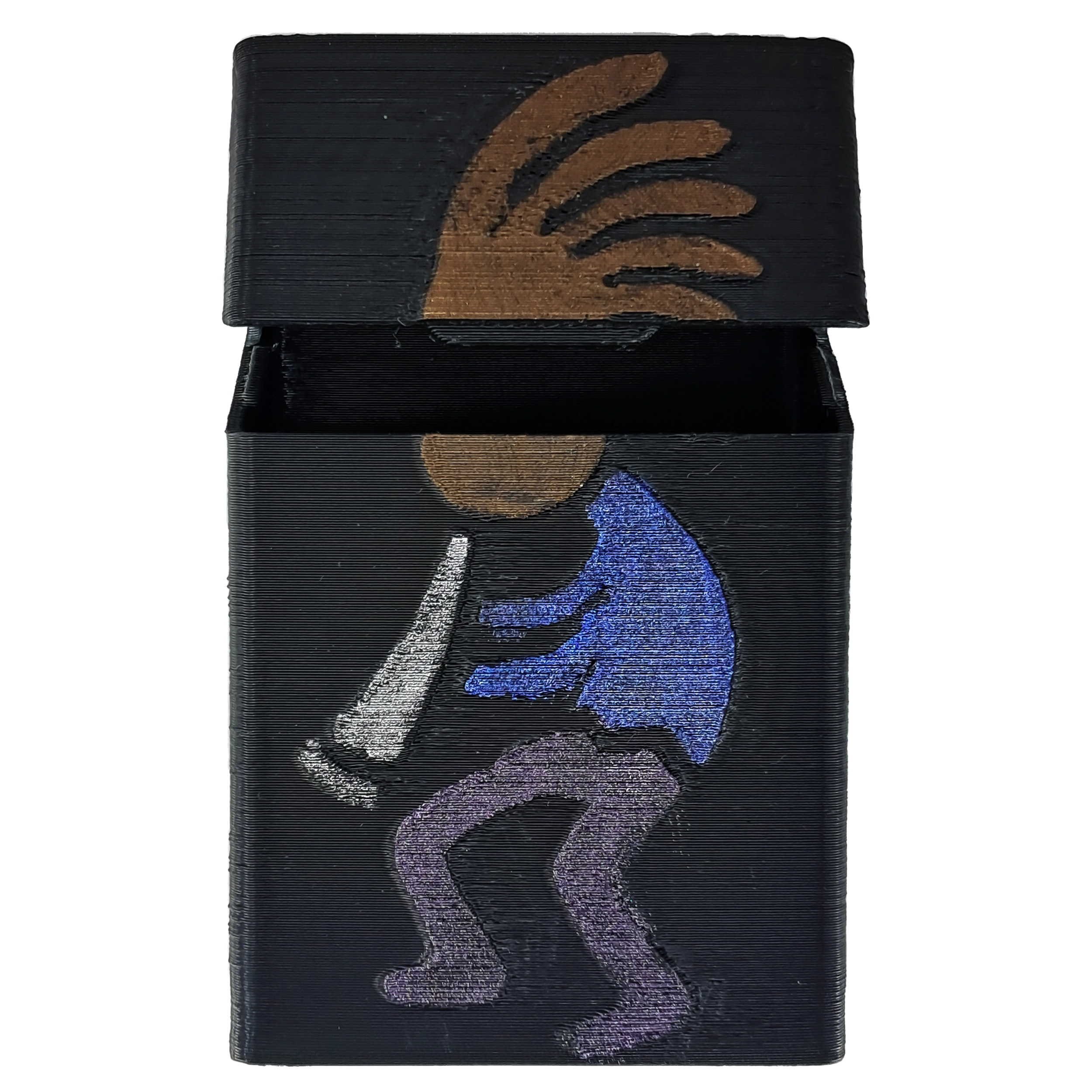 جعبه سیگار طرح شیپور رنگ مشکی - جاسیگاری هنری ترکیبی از رقص و شیپور