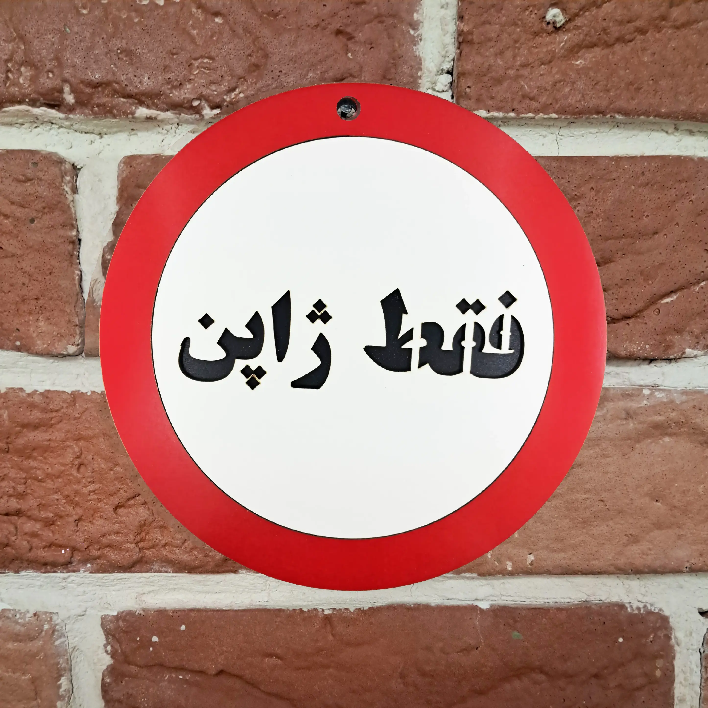 تابلو چوبی طنز فقط ژاپن نصب شده روی دیوار