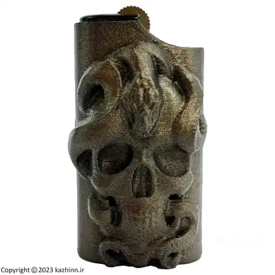 فندک طرح اسکلت و مار کد d690 برنزی: ضمانت کیفیت | ارسال فوری | رنگبندی جذاب| تک و عمده فندک طرح اسکلت و مار کد d690، یک اکسسوری خفن دخترانه و پسرانه خاص و گنگ که طرح آن برگرفته از اسکلت جمجه انسان و مار بوده و از کیفیت بالایی برخوردار است، در این فروشگاه میتوانید این اکسسوری خفن اسکلتی را با قیمت مناسب بصورت تک و عمده خرید نمایید. امکان ست کردن با انواع زیر سیگاری امکان ست کردن با انواع لوازم و وسایل اسکلتی