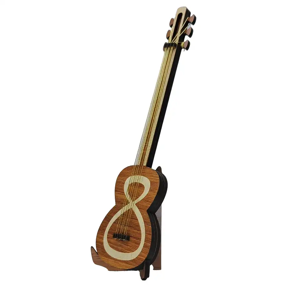 ماکت دکوری، یک هدیه دخترانه چوبی طرح تار مینیاتوری کد b1209، یک ماکت دکوری و رومیزی هنری و مینیاتوری شیک و زیبا برای تزئین خانه و کافه مناسب دوستداران ساز و موسیقی سنتی تار